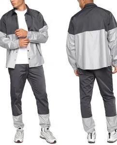 Custom Logo Embroidered Sport Nylon Men's Tracksuit Set Breathable Windbreaker Unisex Zip Jacket Sets - Product Image 1