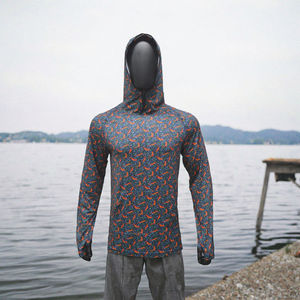 Camiseta de Pesca con Capucha para Hombre, Estampada, UPF 50, Impermeable, 100% Poliéster, Personalizada con Transferencia Térmica, Sudadera con Capucha para Pesca UPF 50 - Product Image 2
