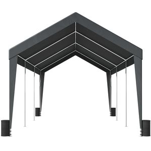 Tenda per Camion 10x20 piedi, Robusta Copertura per Auto/Garage Esterno, 8 Pali Rinforzati, 4 Sacchi Zavorrati, Resistente ai Raggi UV e all'Acqua - Product Image 1