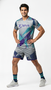 Ensemble Maillot et Short de Volleyball Personnalisé en Obsidienne Camouflage Numérique, Vêtements de Sport à Séchage Rapide par Sublimation pour Équipes, OEM, Vente en Gros - Product Image 5