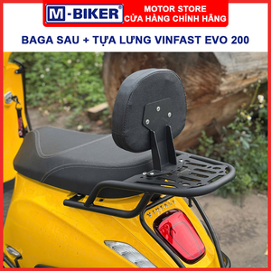 Porte-bagages arrière M-Biker VinFast Evo 200 avec dossier passager, accessoires pour moto - Product Image 4