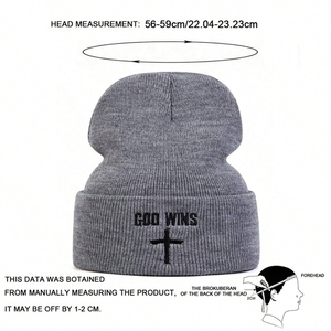 Gorro de Invierno para Mujer, 100% Algodón, Diseño a Cuadros, con Borde, de Alta Calidad, Unisex, para Viaje - Product Image 1