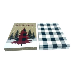 Caja de regalo de papel reciclado plegable de 4 esquinas de tamaño mediano tamaño personalizado para celebración y temporada navideña - Product Image 6