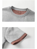 2026 New Trendy Solid Casual Cotton Loose Fit Plus Size Breathable Moisture-Wicking Enzyme Wash Short Sleeve Unisex High Quality