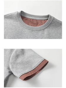 2026 New Trendy Solid Casual 100% Cotton Loose Fit Plus Size Breathable Moisture-Wicking Enzyme Wash Short Sleeve Unisex - Product Image 5