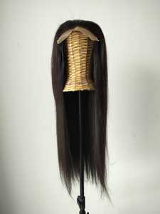 High Quality Indian Remy Human Hair Closure <b>Wigs</b> in Natural Black <b>HD</b> or for <b>Lace</b> Machine Double Weft Perm Allowed - Product Image 1