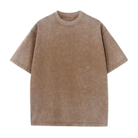 T-shirt en coton surdimensionné pour homme, couleur unie, col rond, manches courtes, jersey décontracté, design uni, longueur normale