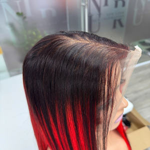 Perruque de piano droite en os mèches de cheveux de luxe extensions de cheveux humains vietnamiens, couleur de piano de qualité de luxe - Product Image 5