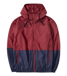 Veste coupe-vent pour homme sur mesure OEM, respirante, en nylon, avec capuche, design patchwork, imperméable, grande taille, saison hivernale - Product Image 2