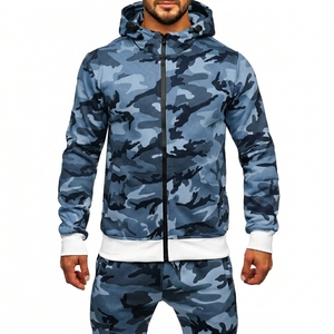 Polyester Fishing <b>Jackets</b> Winter Hooded Breathable Printed Tracksuit Set <b>Tech</b> Fleece Solid Casual Training <b>Wear</b> Drawstring - Product Image 3