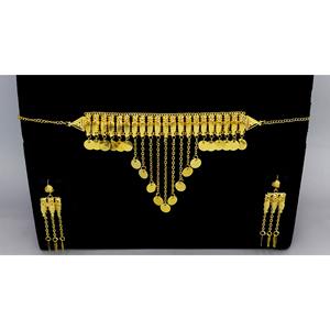 Khanaqi Necklace With Earrings <b>Jewellery</b> <b>Set</b> <b>Gold</b> Plated High Quality Fashion Jewelry Necklace Arabic <b>Jewellery</b> for Women - Product Image 1