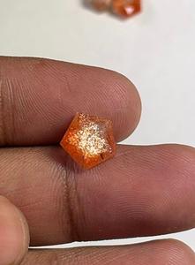 Pierre précieuse naturelle de pierre de soleil, multi-couches, orange, taille fantaisie, pierre brute pour la fabrication de bijoux - Product Image 3