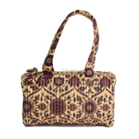 Grand sac cabas matelassé en coton personnalisé Broderie Décoration Fermeture à glissière Style tendance pour un usage quotidien Quantité minimale de commande faible