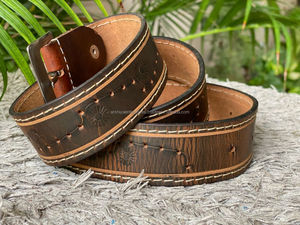 Nuevo cinturón de cuero con hebilla para hombre, cinturón informal Formal impecable de alta calidad, cinturón marrón de cuero genuino para hombre con hebilla ajustable - Product Image 3