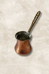 Handmade Hammered Copper Turkish Coffee Pot Cezve Greek <b>Arabic</b> Coffee Maker with Long Handle for Home Brewing - Product Image 1