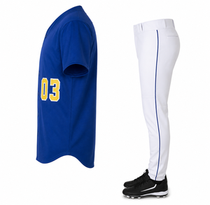 Ensembles d'uniformes de baseball personnalisés de haute qualité avec logo imprimé, vente en gros, couleur unie, respirants, séchage rapide, 100% polyester - Product Image 4