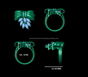 Vintage 925 Silver <b>Gold</b> Plated Bow-Style Ring Pave Cute Trendy Custom Romantic Moissanite Engagement Wedding Party Girlfriend - Product Image 5