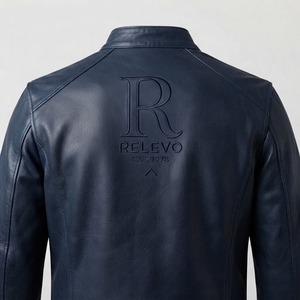 Veste de motard en cuir véritable pour homme, veste de moto en cuir véritable noir de qualité supérieure, coupe classique slim, manteau moto élégant vintage - Product Image 6