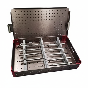 Ensemble de crochets pour cérumen avec tube d'aspiration, instrument chirurgical pour microchirurgie de l'oreille moyenne - Product Image 1