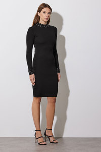 ผู้จำหน่ายชุดเดรสทรงเข้ารูปแบบมีริบบิ้นสั่งทำพิเศษ ชุดเดรสไหมพรมแขนยาว แบรนด์ส่วนตัว - Product Image 6