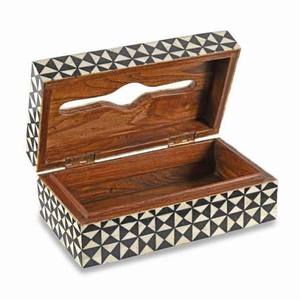 Accesorios modernos para el hogar: Cajas de pañuelos con incrustaciones de hueso, diseñadas para fines de organización, decoración ecológica con motivos animales y a precio económico. - Product Image 1