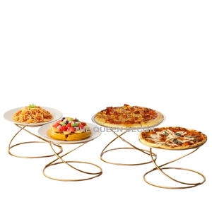 Juego de 3 Moldes para Pastel de Acero Inoxidable Dorado, Elegantes y Reales, con Soporte para Pastel, para Fiestas y Celebraciones - Product Image 5