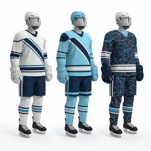 Tenues de hockey sur glace sur mesure confortables, service OEM, haute qualité, séchage rapide, respirantes, pour hommes adultes, en stock, 100 % polyester - Product Image 4