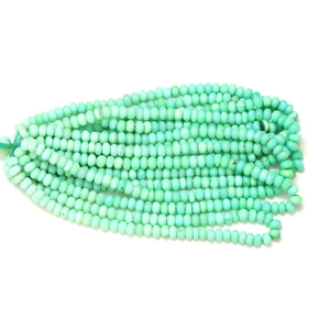 Cuentas de Ópalo Verde Parrot en Forma de Rondelle: Gemas Lisas para Joyería y Artesanía - Product Image 4