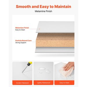 2 pezzi Versatile in legno melamina scaffali personalizzabili sistema di sostituzione dell'armadio per armadi armadi di dimensioni tagliate - Product Image 3