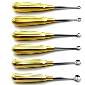 Ensemble de curettes osseuses réutilisables en acier inoxydable de qualité médicale SureMed Instruments, droites, 17 cm, instrument chirurgical orthopédique manuel - Product Image 3