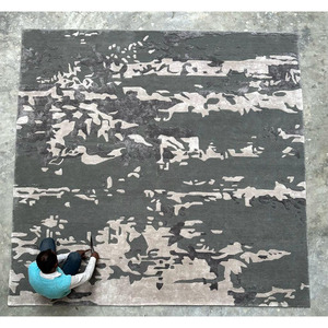 Tapis en laine tuftés à la main pour salon et salle à manger modernes, tapis à poils longs extra épais - Product Image 1