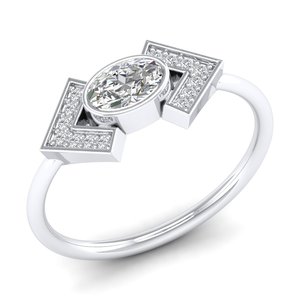 REYES High Quality 14K Solid Gold IGI Certified Lab Grown Diamond Engagement <b>Rings</b> Luxury Anniversary Gifts Jewelry For Women - Product Image 2