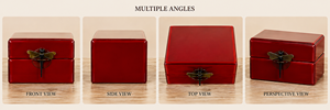 Luxury Maroon Color <b>Mirror</b> Glass Decorative Storage Box Fly Knob Premium Jewelry Vanity Organizer <b>Boxes</b> Home Decor Lacquer - Product Image 4