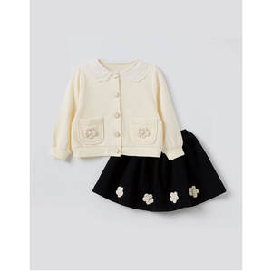 Conjunto de Ropa con Diseño Floral Estilo Coreano OZKIZ para Niñas de 2 a 6 Años, 100% Algodón, Moda Infantil al por Mayor para Primavera/Otoño - Product Image 1