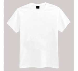 T-shirts décontractés pour hommes, coupe classique, en poly/coton teint uni, infroissables, avec logo au dos, couleur blanche, sur mesure - Product Image 2