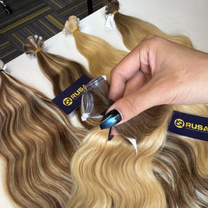 Extensions de cheveux humains vierges vietnamiens Rusa, lisses, blonds, balayage, trame simple, 100g, toutes les couleurs disponibles - Product Image 3