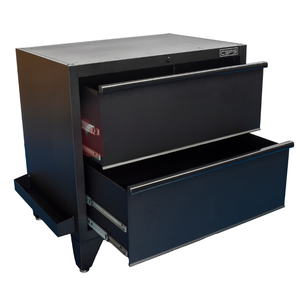 Wholesale Heavy Duty 91cm 2 Drawer Matte Black Powder Coated Steel Tool Cabinet Lower Cabinet for <b>Workshop</b> Garage <b>Storage</b> - Product Image 6