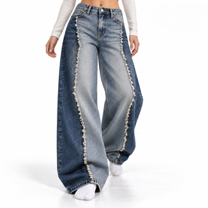 Jeans de Corte Holgado para Mujer, Venta al Por Mayor, Denim Lavado, Marca Privada para Marcas de Estilo de Vida, Tallas S-XL, Proveedor con MOQ Bajo - Product Image 3