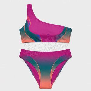 Conjunto de Bikini para Mujer, Bikinis de Spandex para Adultos, Traje de Baño de Dos Piezas y Ropa de Playa, Oferta, Estilo Básico, Bikinis de Color Sólido - Product Image 2