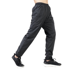 Pantalones Deportivos Negros para Hombre, Cintura Elástica, Ligeros, de Poliéster, Casuales, Transpirables, con Bolsillos Laterales, Corte Recto, para Otoño - Product Image 3