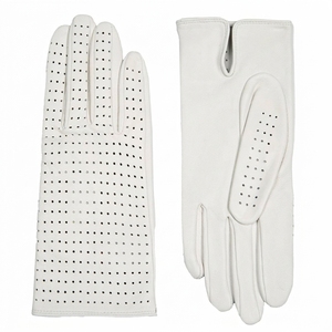 ถุงมือหนังสีขาวแบบยาวถึงข้อมือ ดีไซน์เรียบง่าย ระบายอากาศได้ดี สำหรับใช้ในชีวิตประจำวันในฤดูใบไม้ผลิและฤดูร้อน - Product Image 1