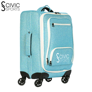 Sac polochon à roulettes de grande capacité imperméable à l'eau Style sportif Matériau en toile Fermeture à glissière durable Roues fiables Caractéristique pliable - Product Image 5