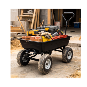 Carretilla de polietileno de alta resistencia de 7.0 pies cúbicos, capacidad de 300 kg, carrito utilitario de jardín de buena calidad para patio, césped y granja ODGGAR027 - Product Image 1