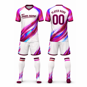 Fournisseur OEM d'uniformes de football les plus vendus, kits de football personnalisés, impression par sublimation, manches courtes, tailles plus grandes, vêtements d'entraînement - Product Image 4