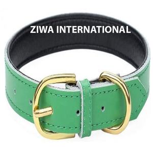 Collier de chien en cuir véritable de qualité supérieure personnalisé de luxe nouveau style motif solide avec colliers souples pour animaux de compagnie - Product Image 1