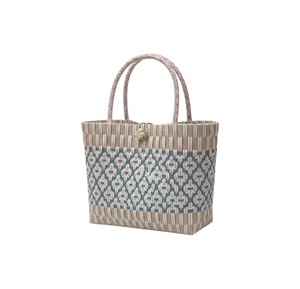Sac fourre-tout en plastique tissé fait main, motif traditionnel, écologique, pour femmes, usage quotidien et shopping décontracté - Product Image 1