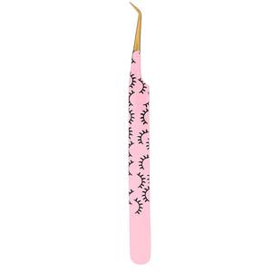 Pinzas Quirúrgicas Morje Rosadas para Pestañas, Diseño de Pestañas Negras, Acero Inoxidable, Puntas de Precisión, Textura Dentada/Serrada, 10mm - Product Image 4