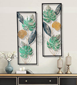 Arte Decorativo de Pared con Flores de Hierro Dorado, 2 Piezas, Decoración Metálica Moderna para Sala de Estar, Entrada y Oficina - Product Image 5