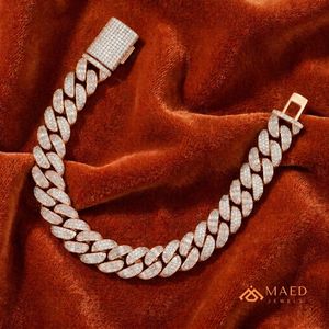 Rose Gold <b>Silver</b> Moissanite Hip Hop Bracelet Fashion Jewelry Floral Link Women <b>Men</b> Elegant Gifts Fine Jewelry New York City - Product Image 4