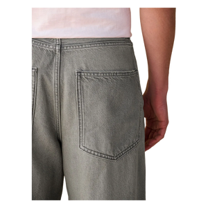 Jean en denim de coton délavé coupe droite pour homme, taille mi-haute, coupe ample, décontracté, pour l'automne - Product Image 4